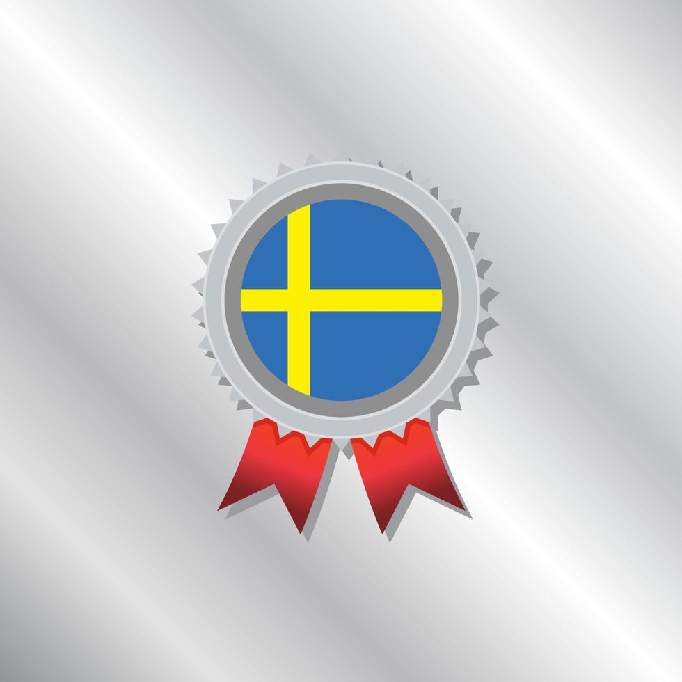 Illustration of Sweden flag Template vector