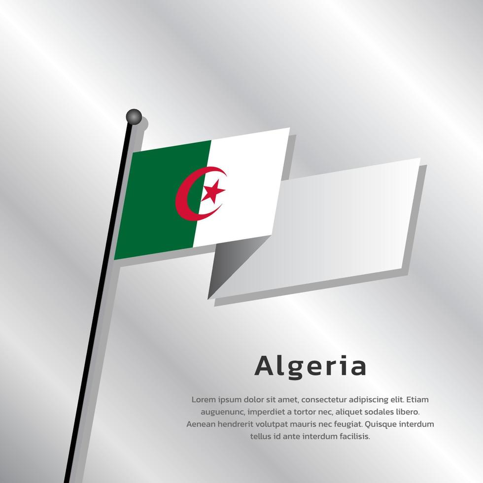 Illustration of Algeria flag Template vector