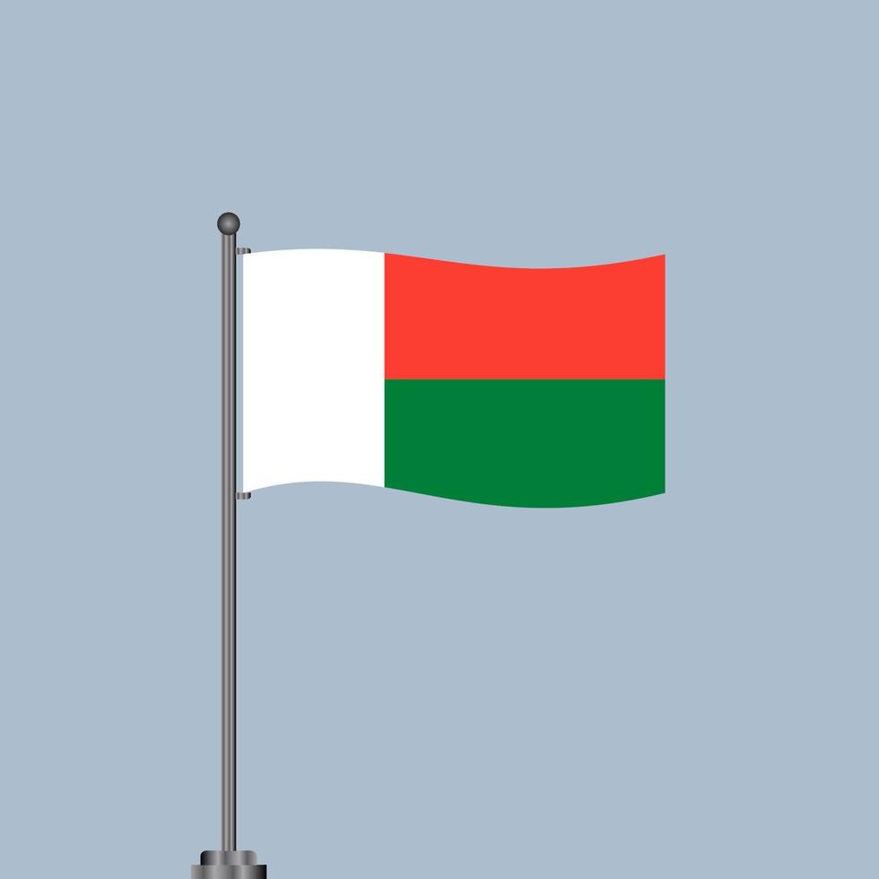 ilustración de la plantilla de la bandera de madagascar vector