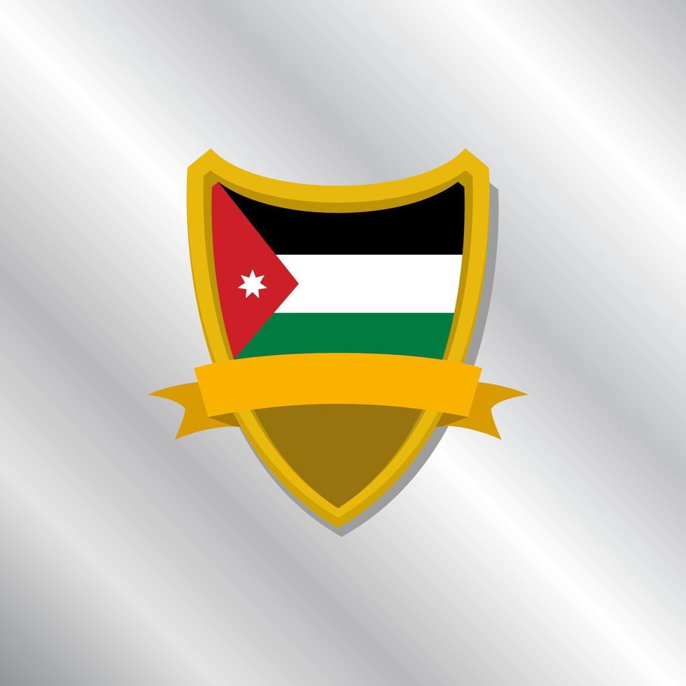 Illustration of Jordan flag Template vector