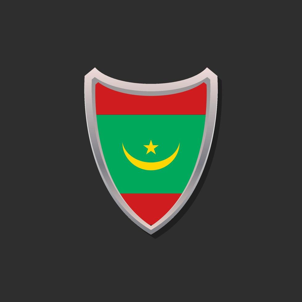 ilustración de la plantilla de la bandera de mauritania vector