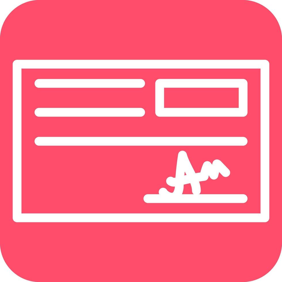 Cheque Icon Style vector