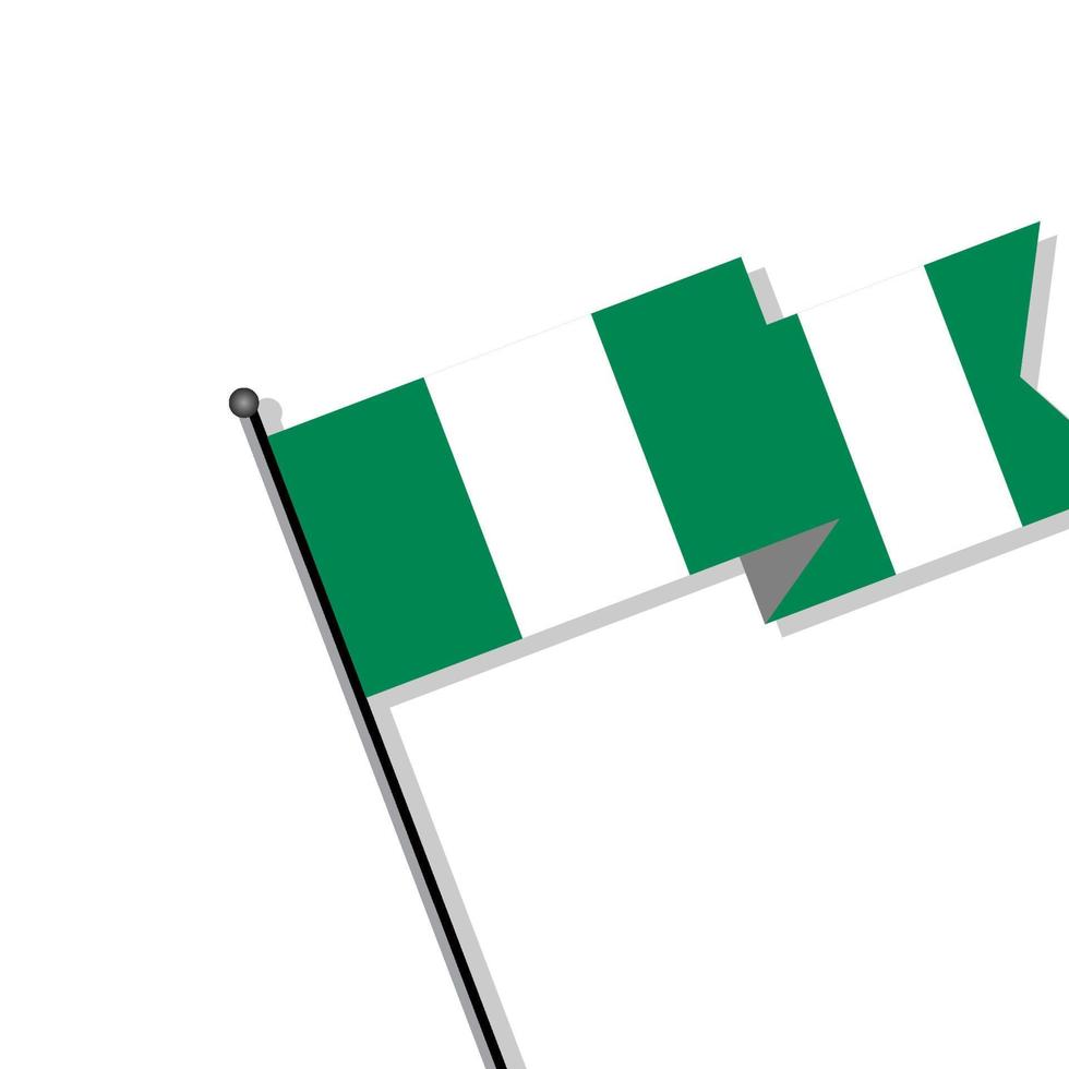 ilustración de la plantilla de la bandera de nigeria vector