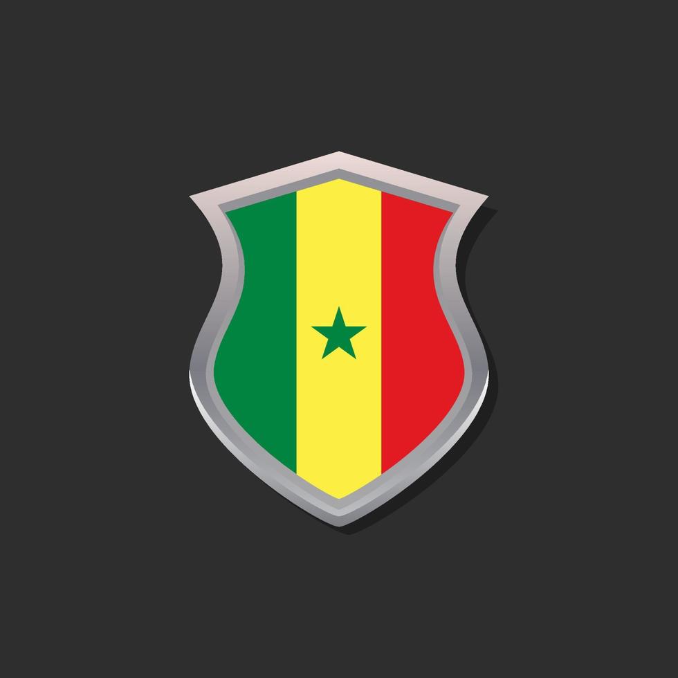 Illustration of Senegal flag Template vector