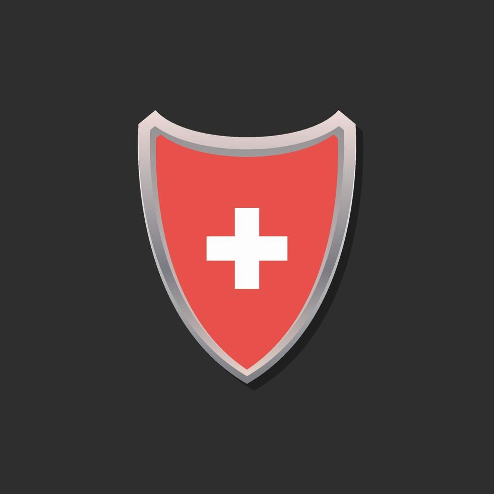 Illustration of Switzerland flag Template vector