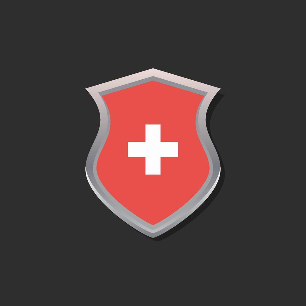 Illustration of Switzerland flag Template vector
