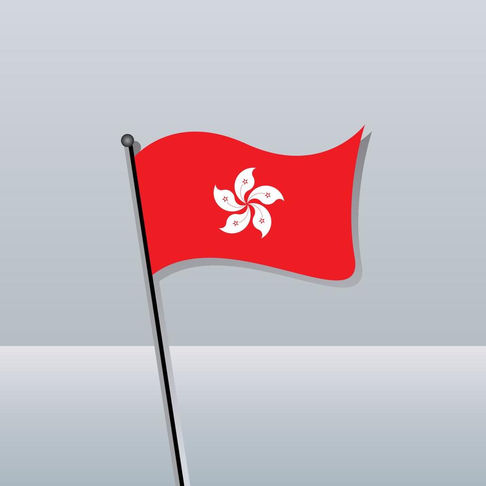 ilustración de la plantilla de la bandera de hong kong vector