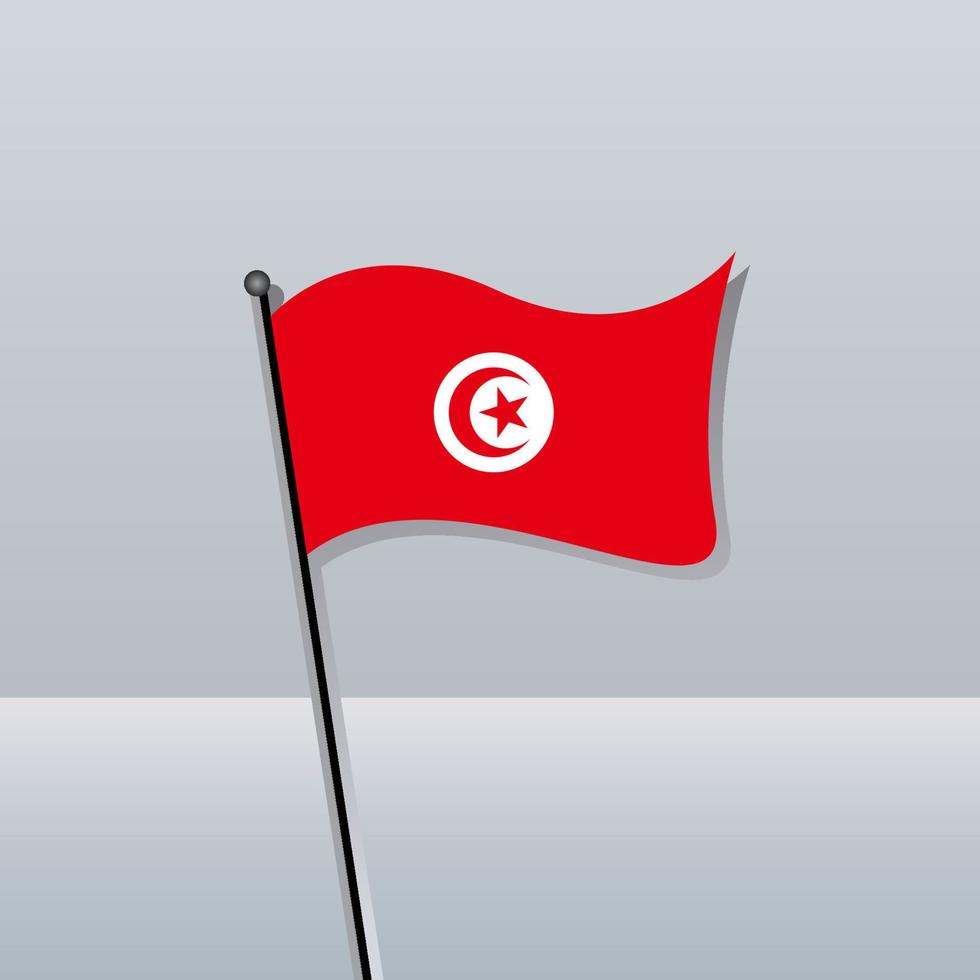 Illustration of Tunisia flag Template vector