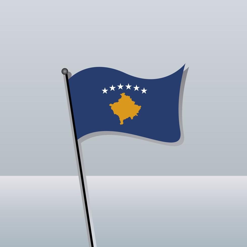 ilustración de la plantilla de la bandera de kosova vector