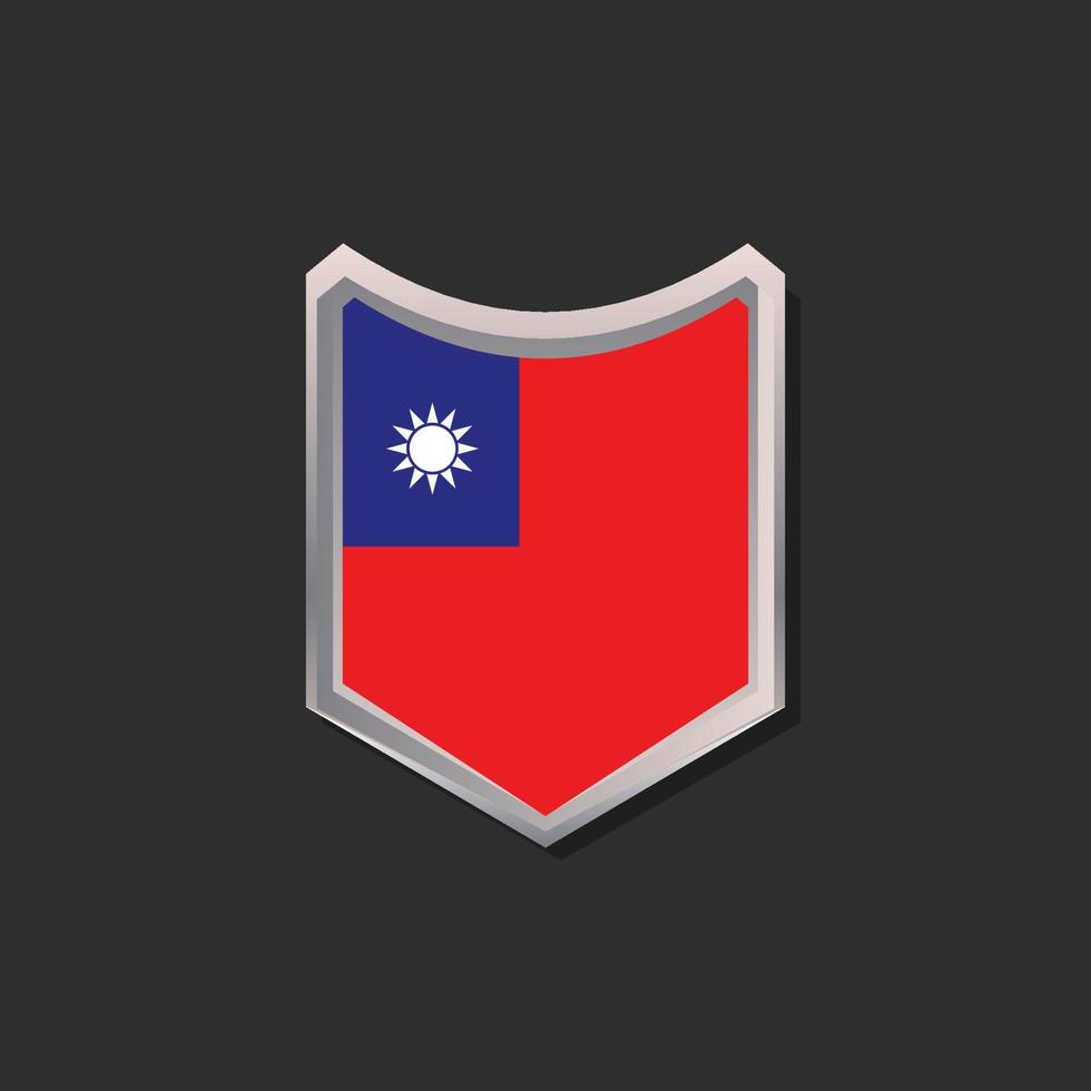 Illustration of Taiwan flag Template vector