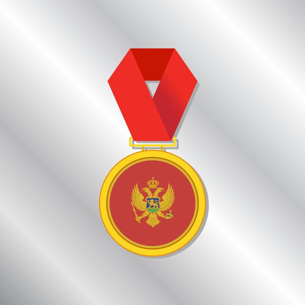 Illustration of Montenegro flag Template vector