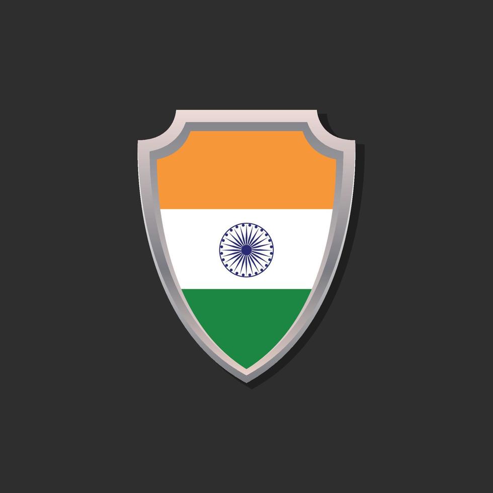 ilustración de la plantilla de la bandera india vector