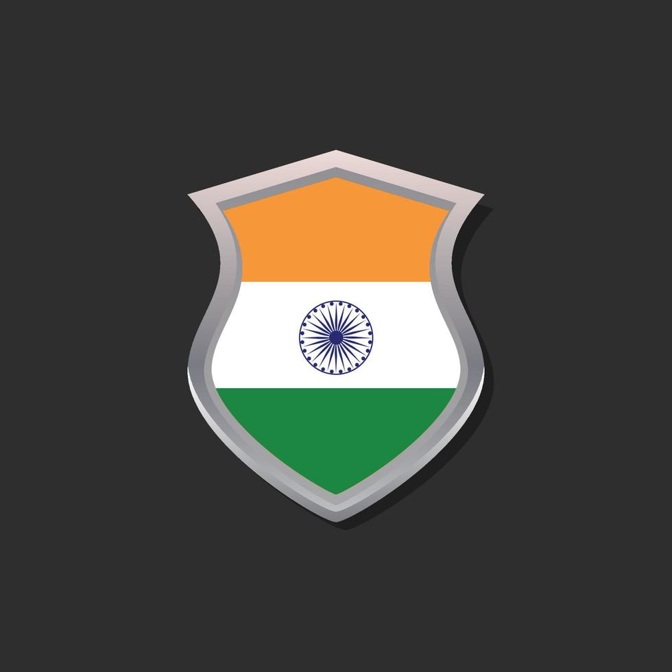 ilustración de la plantilla de la bandera india vector