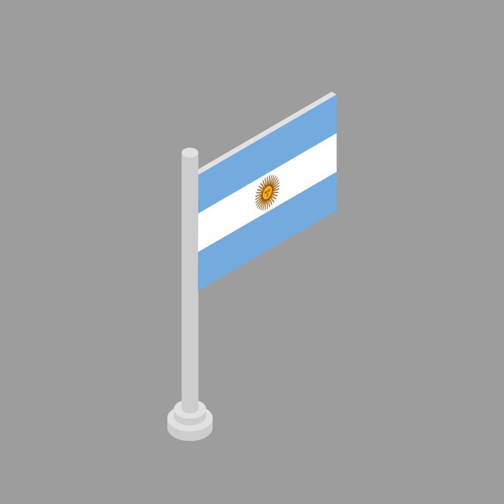 ilustración de plantilla de bandera argentina vector