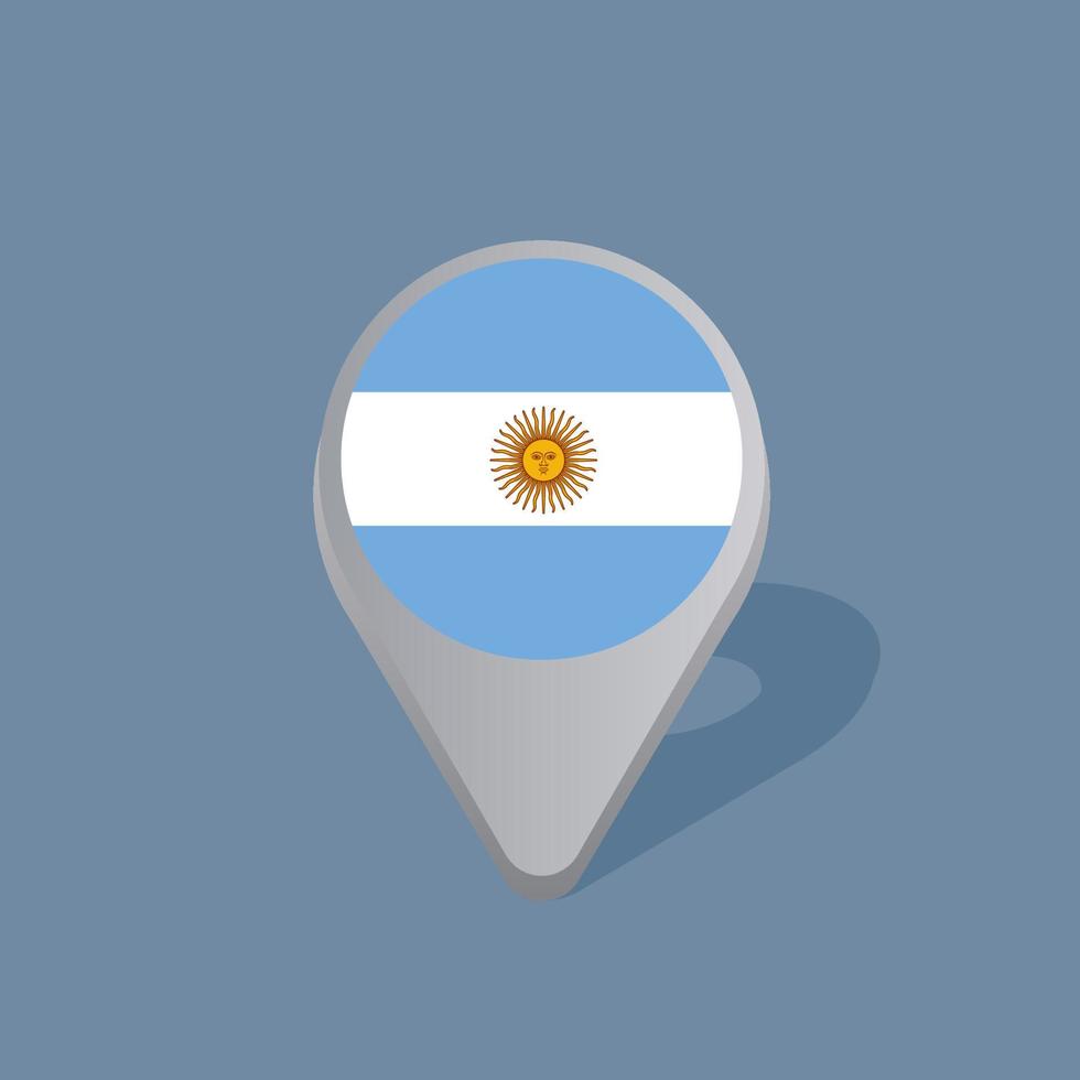 ilustración de plantilla de bandera argentina vector