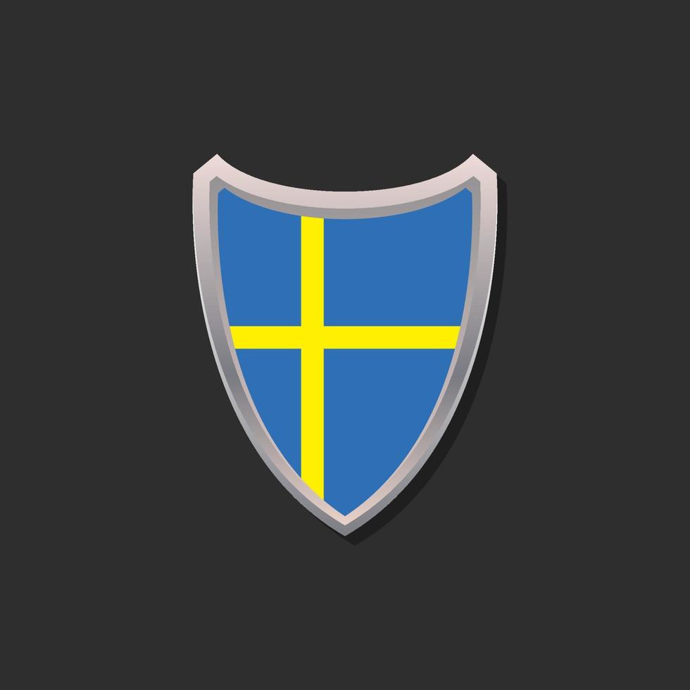 Illustration of Sweden flag Template vector