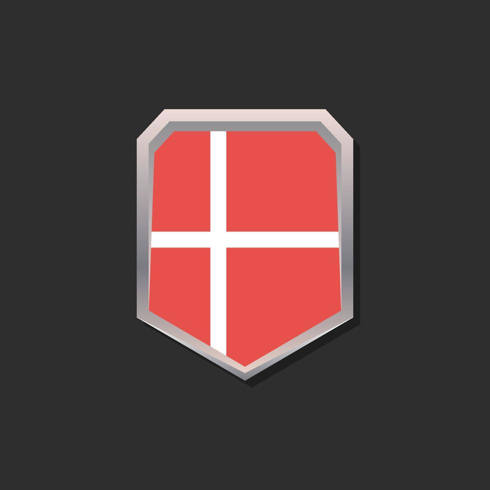 Illustration of Denmark flag Template vector