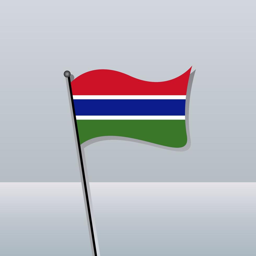 Illustration of Gambia flag Template vector