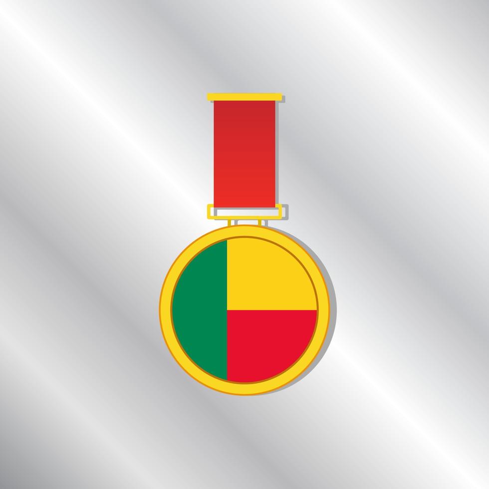 ilustración de la plantilla de la bandera de benin vector