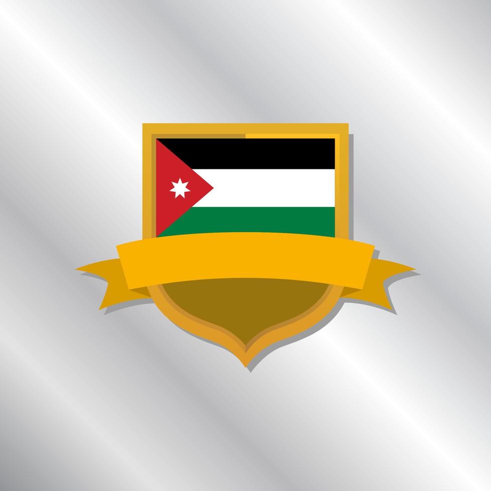 Illustration of Jordan flag Template vector