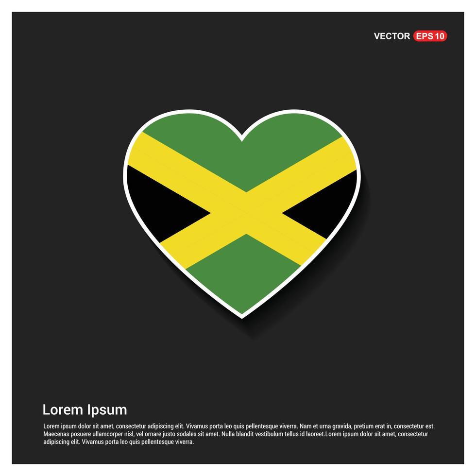 Jamaica flag design vector