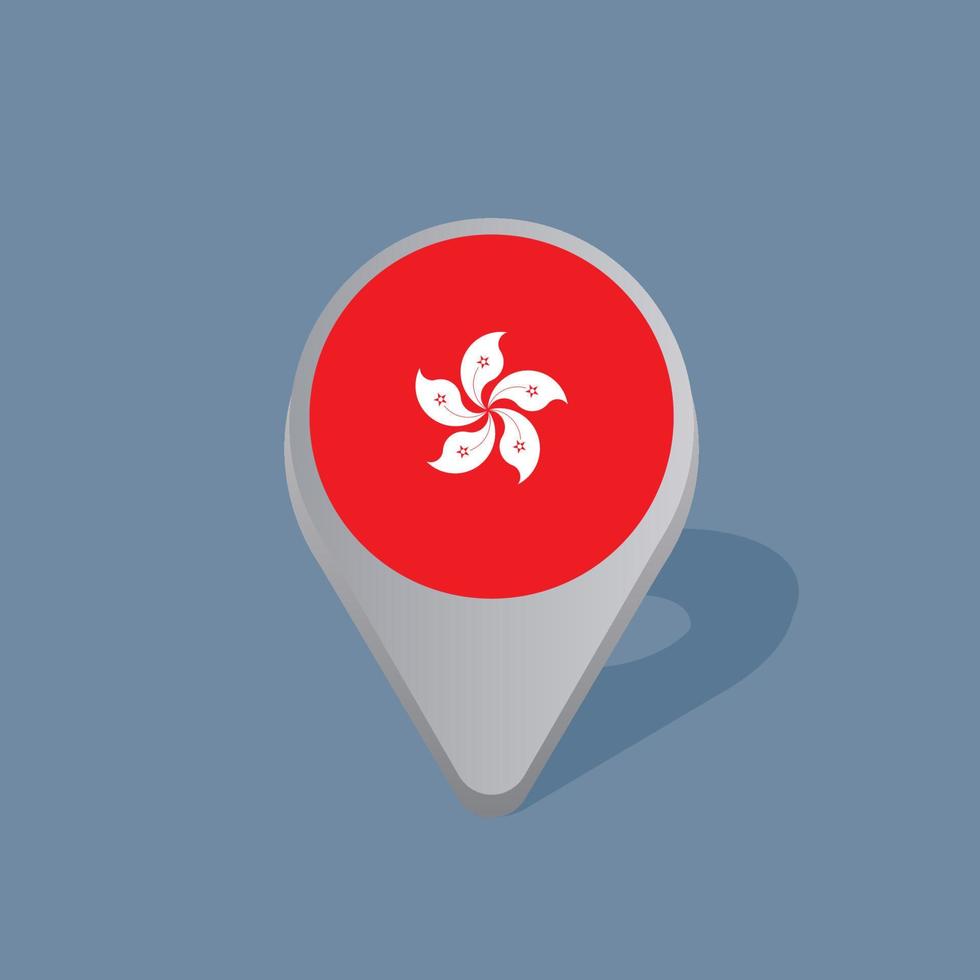 Illustration of Hong Kong flag Template vector