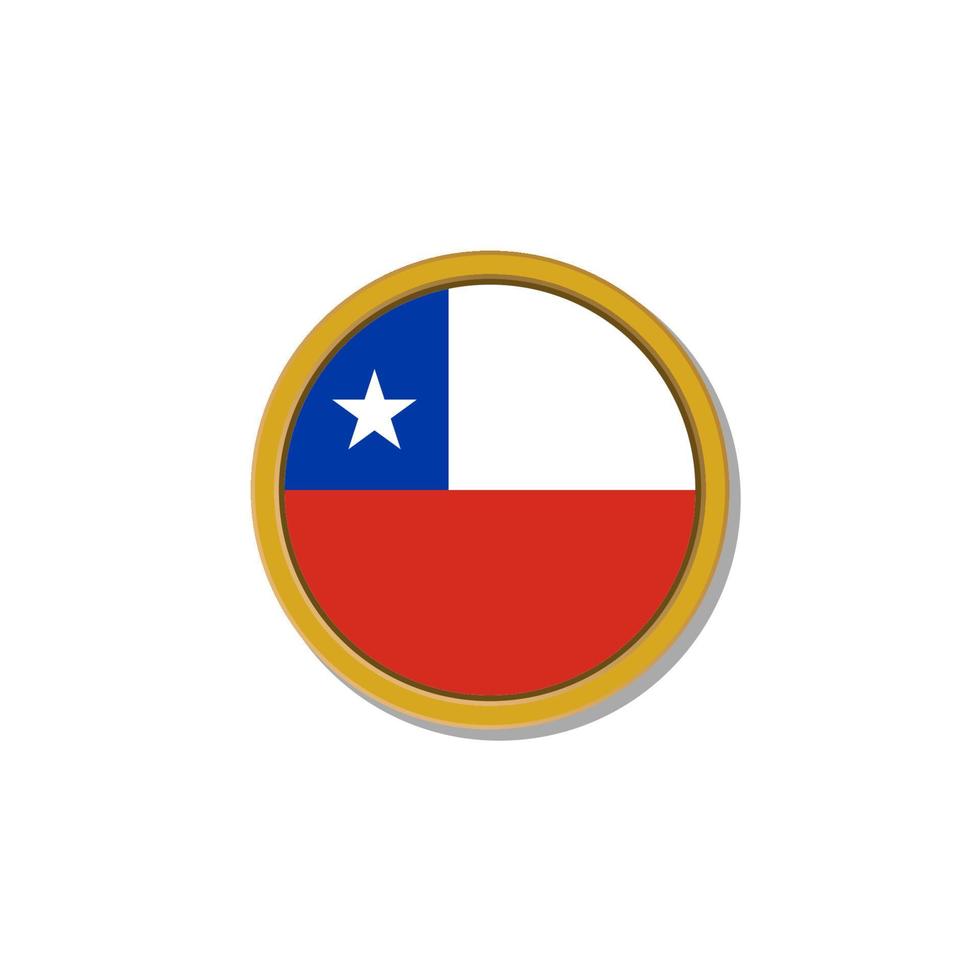 Illustration of Chile flag Template vector