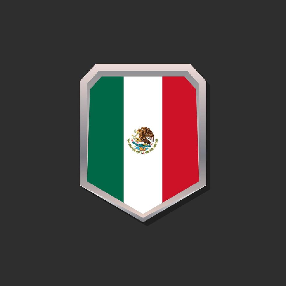 ilustración de la plantilla de la bandera de méxico vector