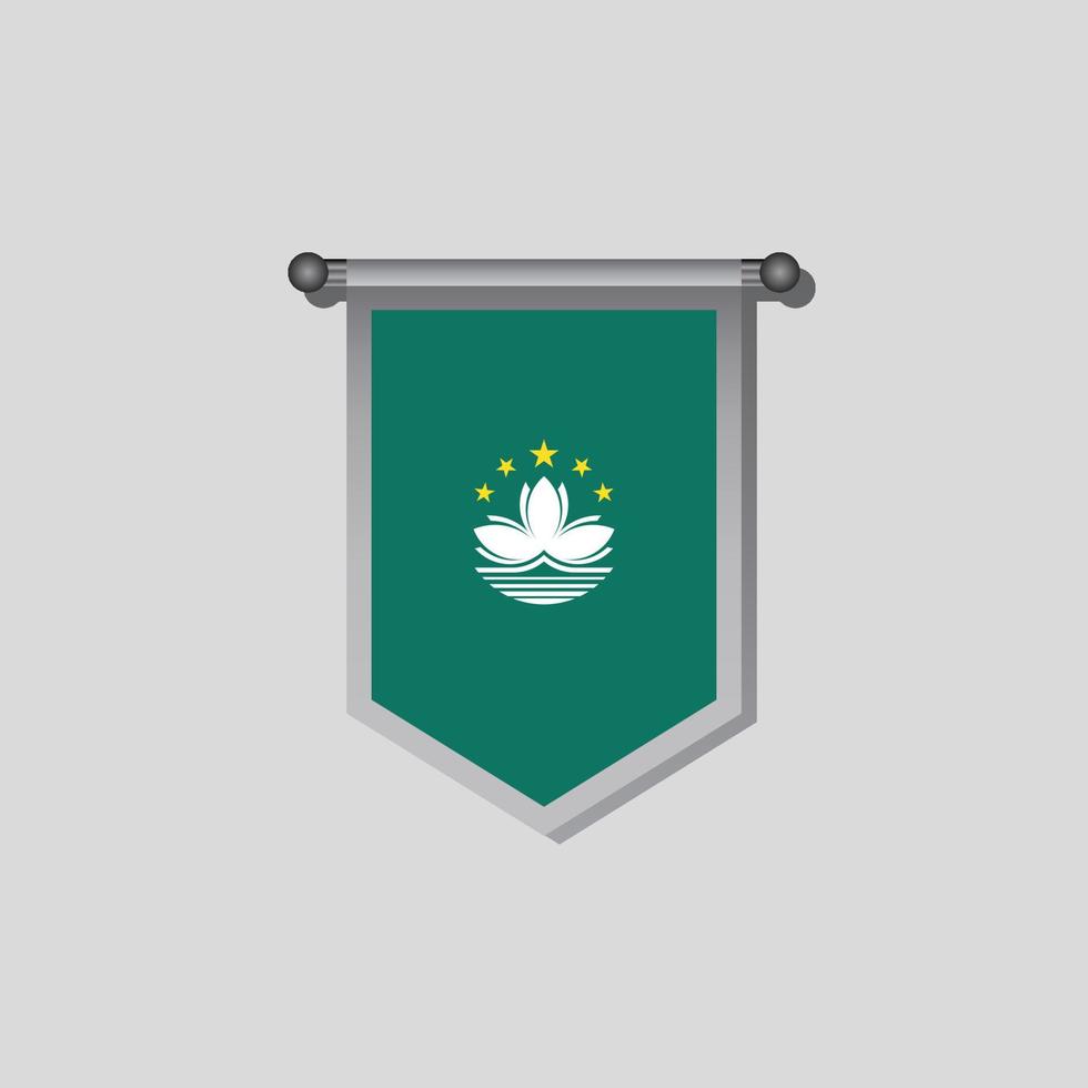 ilustración de la plantilla de la bandera de macao vector