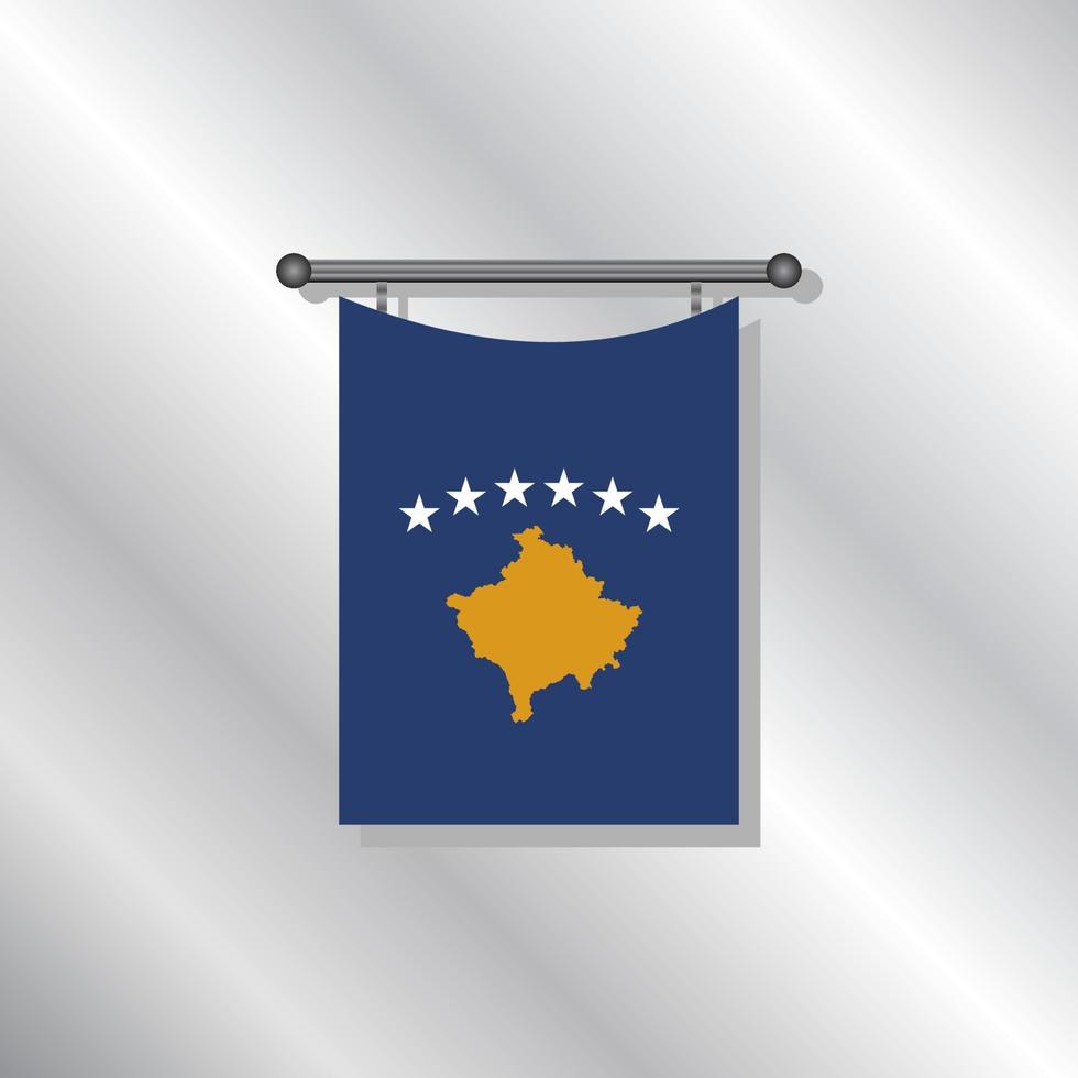 ilustración de la plantilla de la bandera de kosova vector