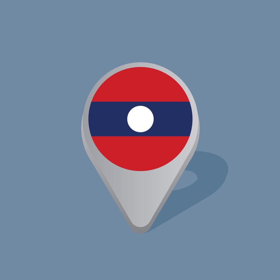Illustration of Laos flag Template vector