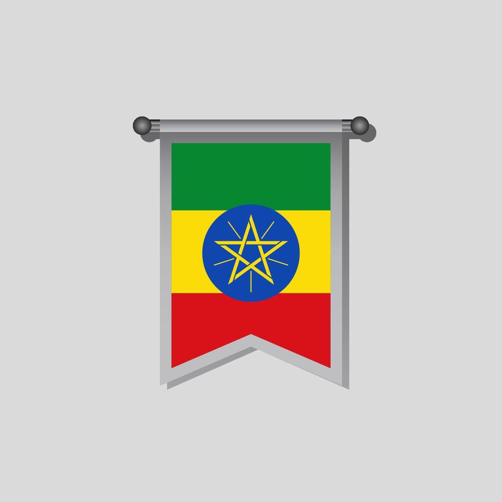 ilustración de la plantilla de la bandera de etiopía vector