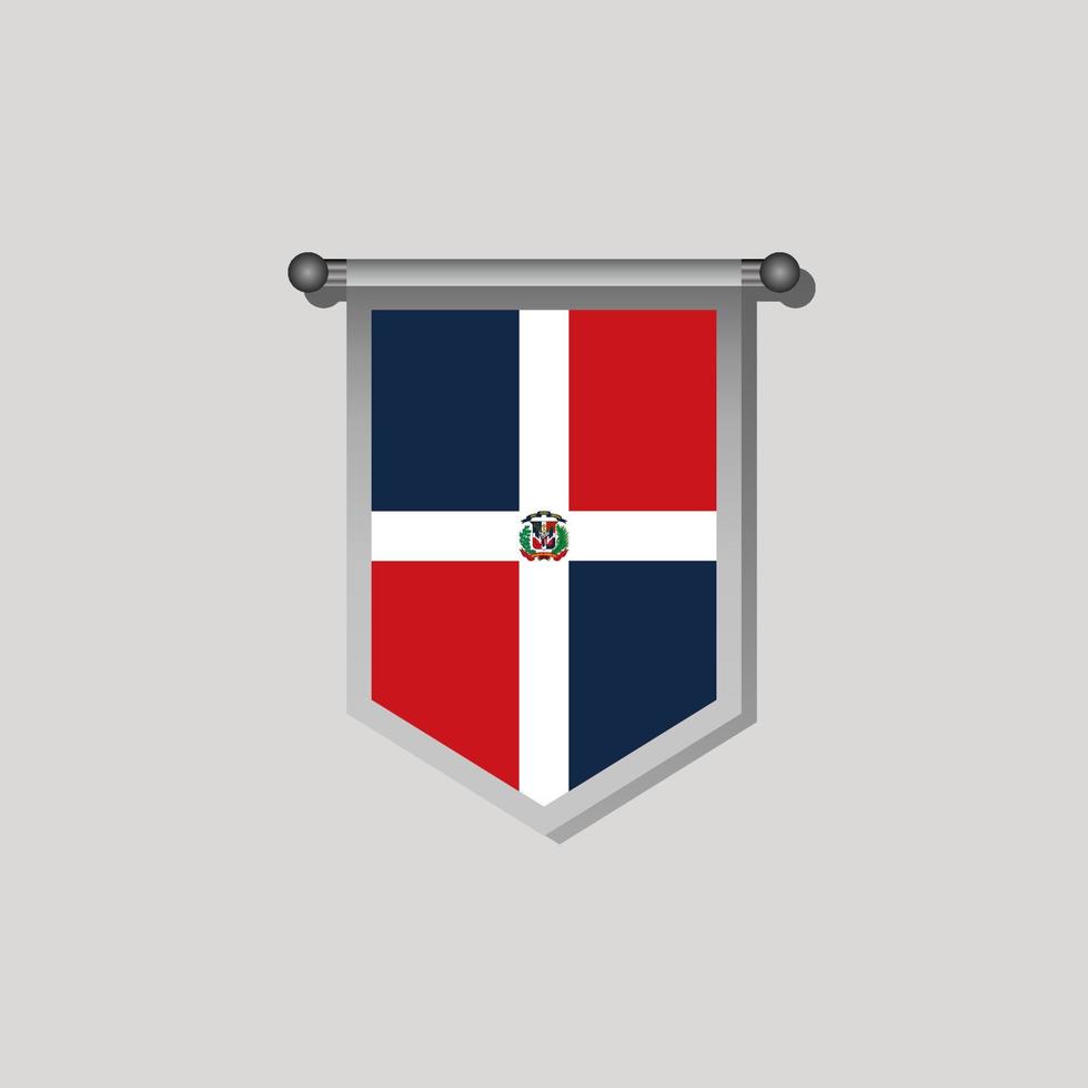 ilustración de la plantilla de la bandera de la república dominicana vector
