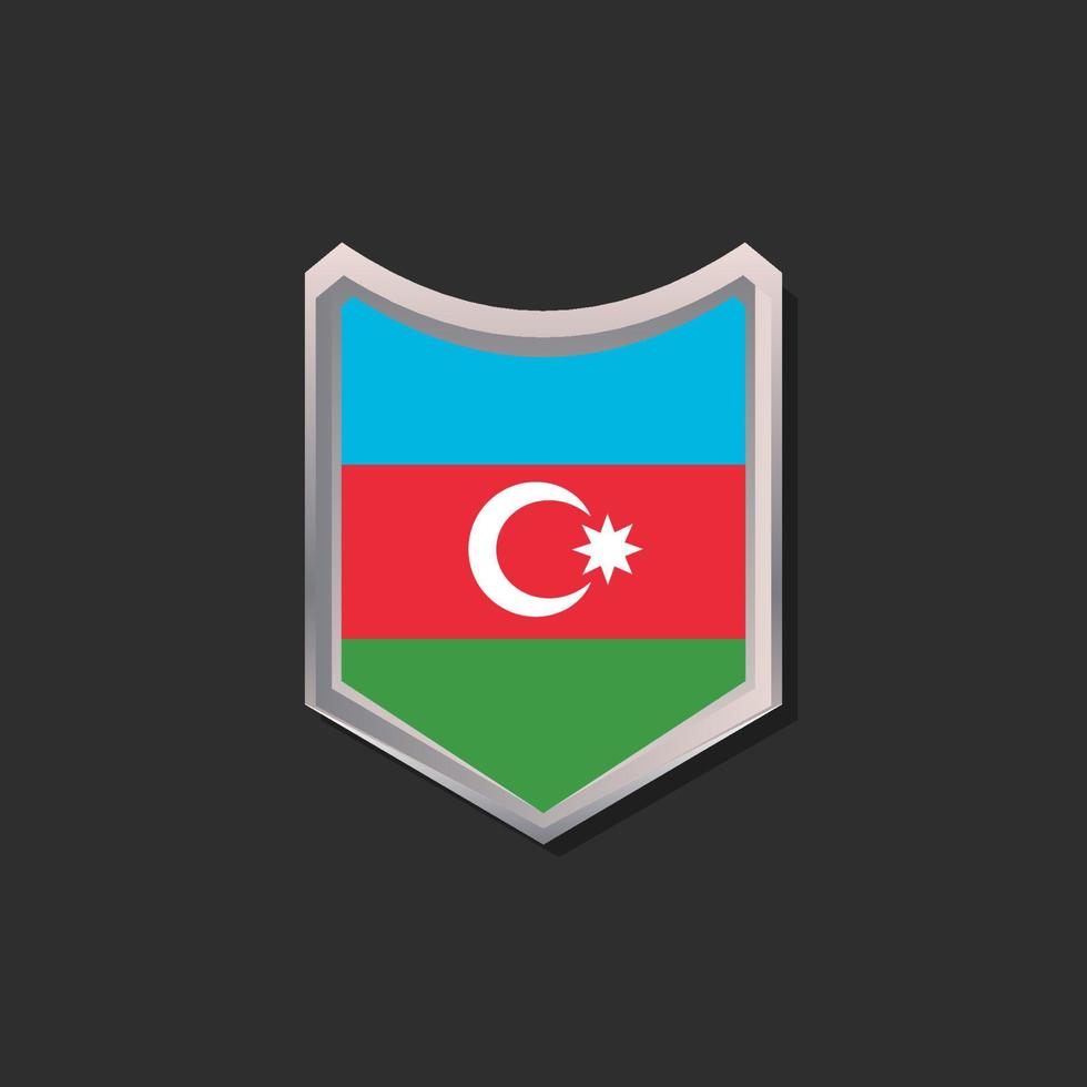 ilustración de la plantilla de la bandera de azerbaiyán vector