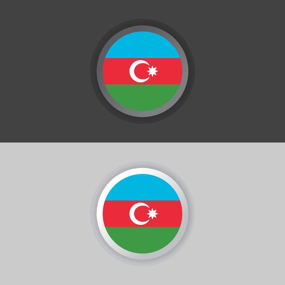 ilustración de la plantilla de la bandera de azerbaiyán vector