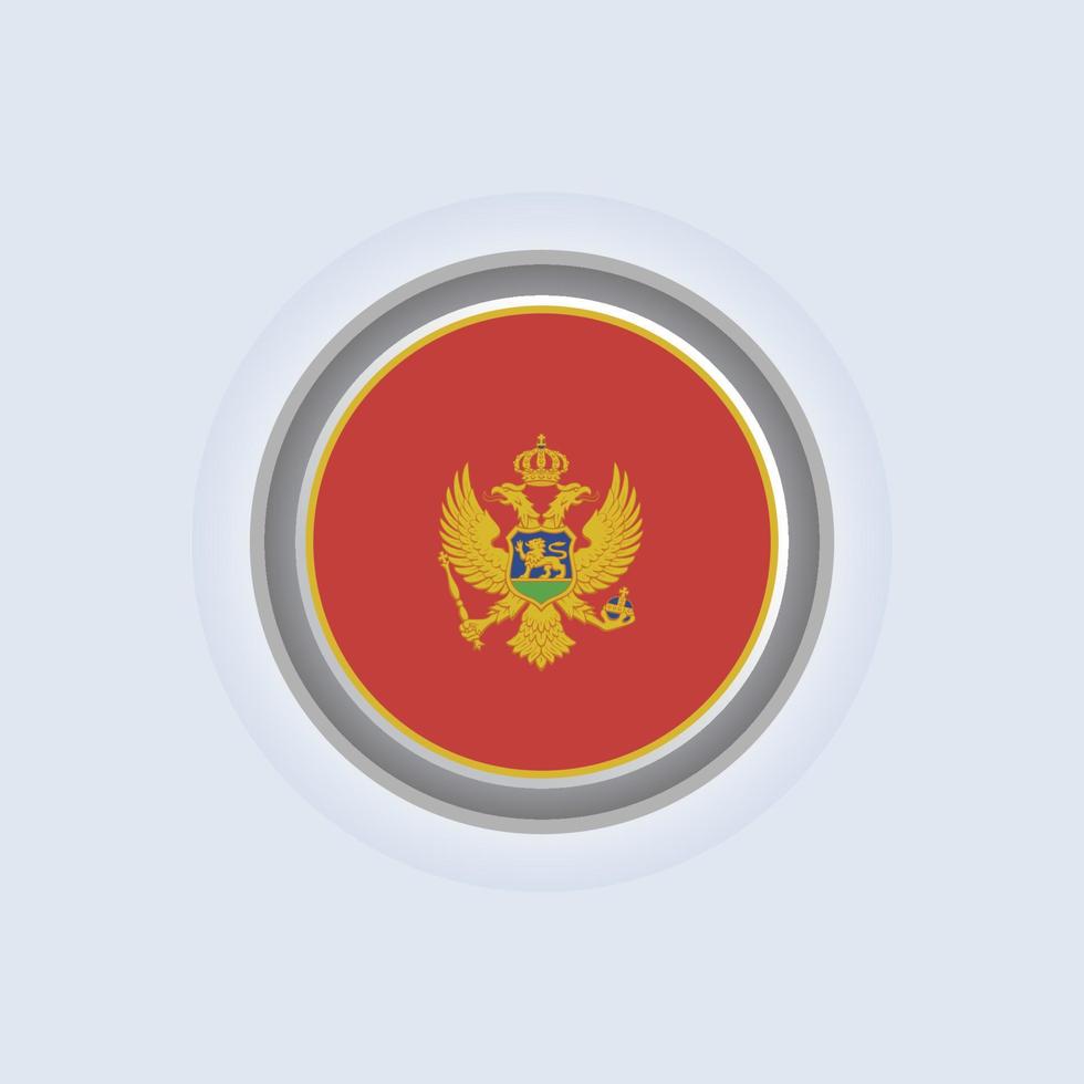 ilustración de la plantilla de la bandera de montenegro vector