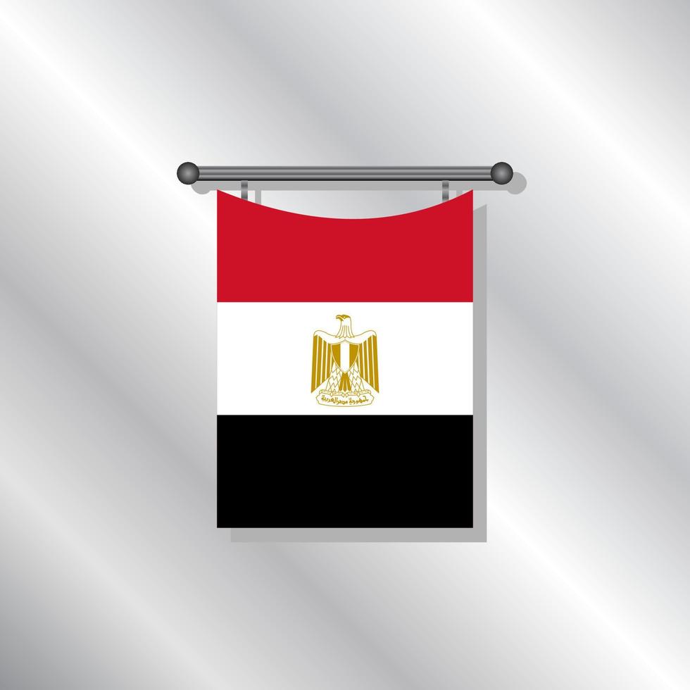 ilustración de la plantilla de la bandera de egipto vector