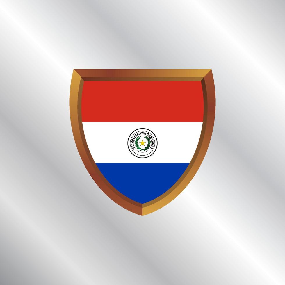 ilustración de plantilla de bandera de paraguay vector