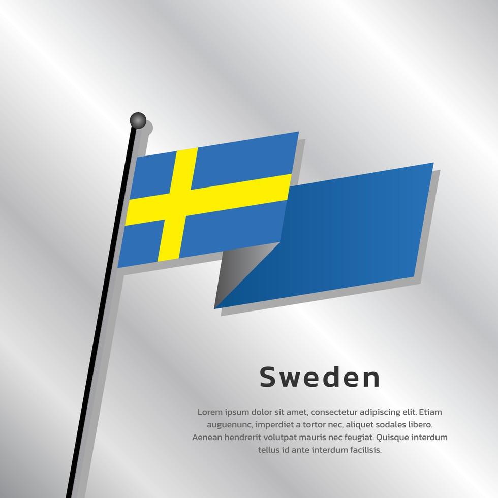 ilustración de la plantilla de la bandera de suecia vector