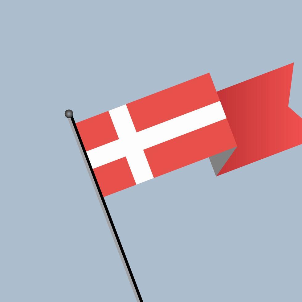 Illustration of Denmark flag Template vector