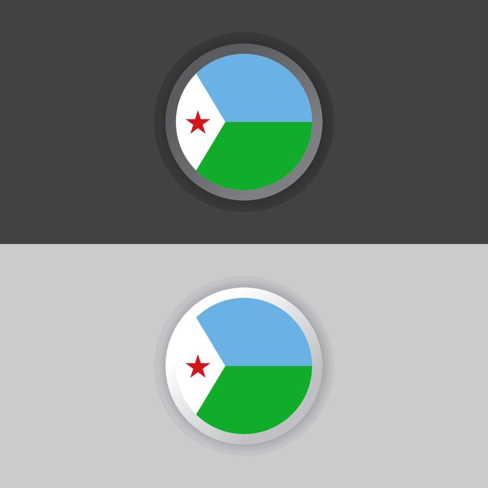 Illustration of Djibouti flag Template vector