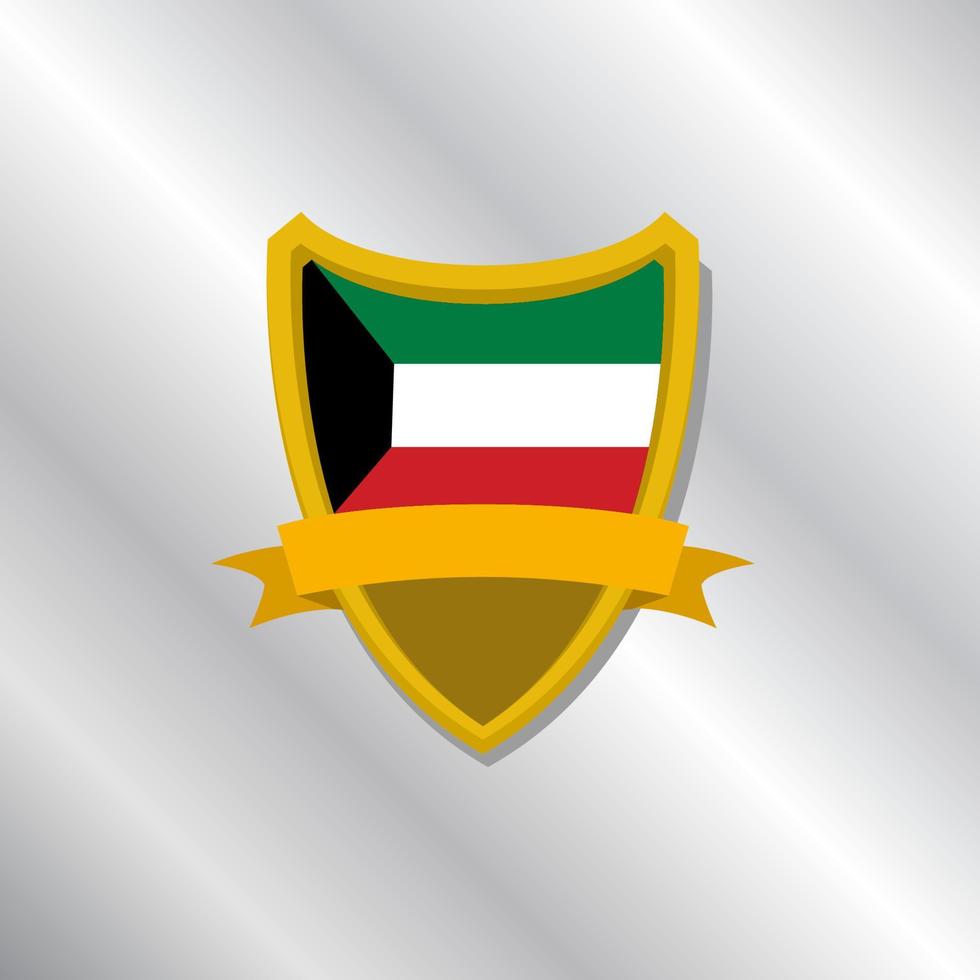 ilustración de la plantilla de la bandera de kuwait vector