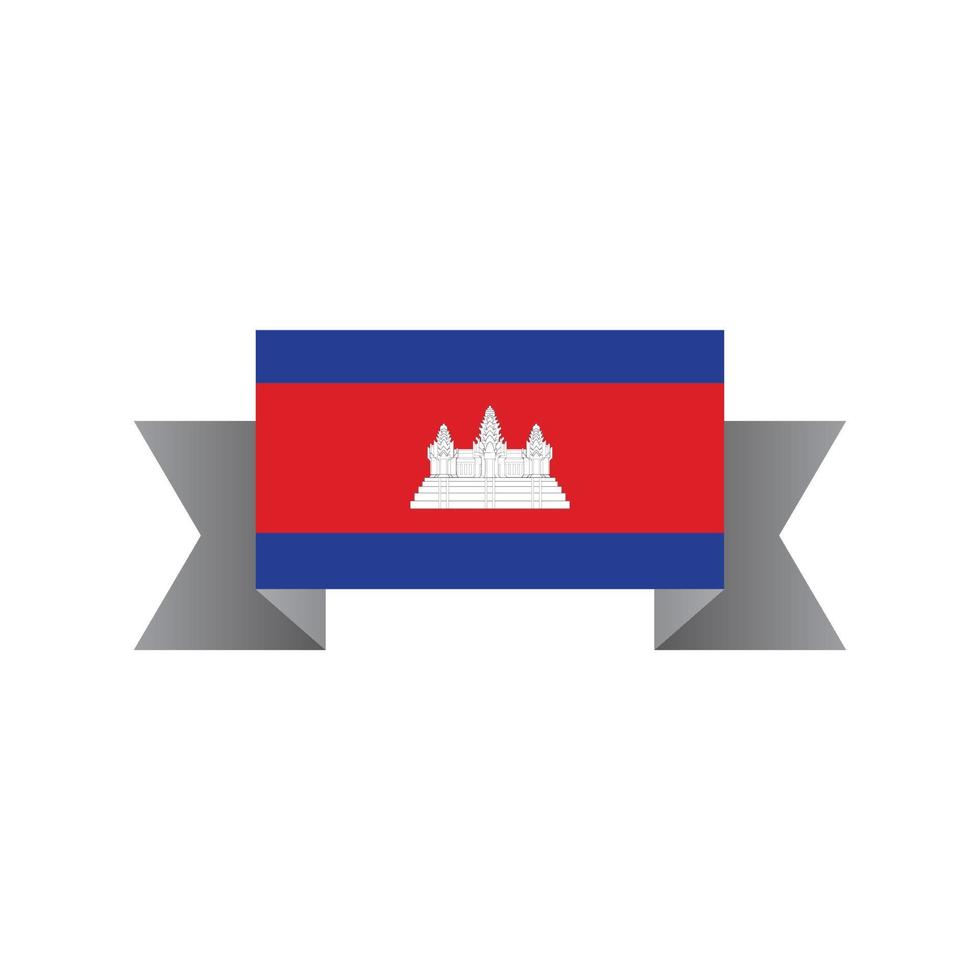 ilustración de la plantilla de la bandera de camboya vector