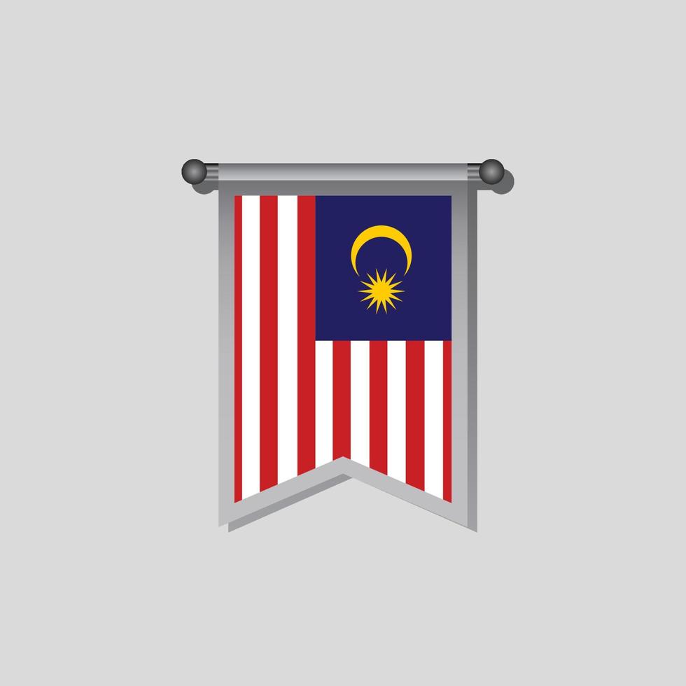 Illustration of Malaysia flag Template vector