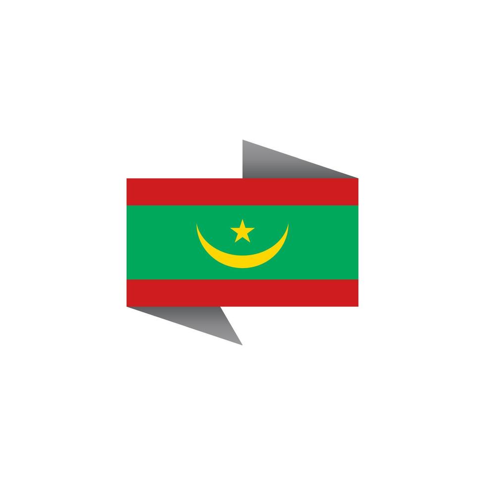 ilustración de la plantilla de la bandera de mauritania vector