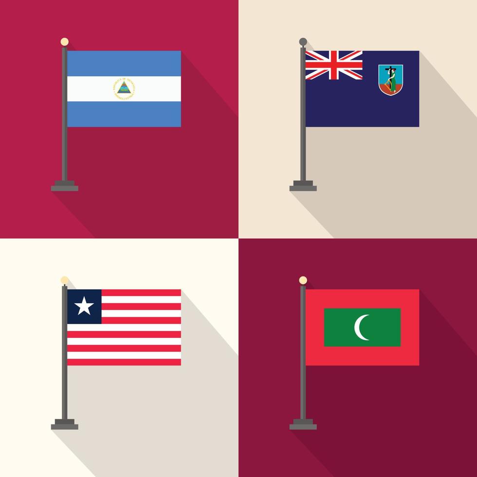 World country flags design vector