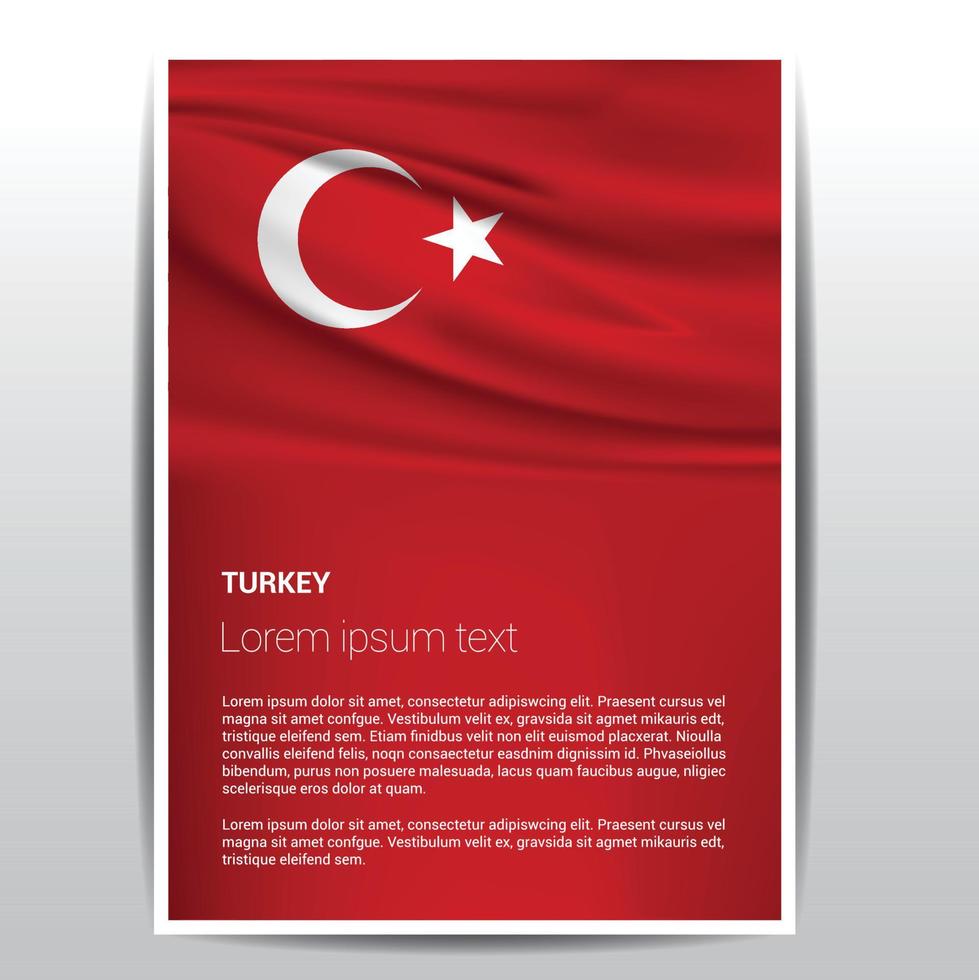 Turkey Independence day design card vector