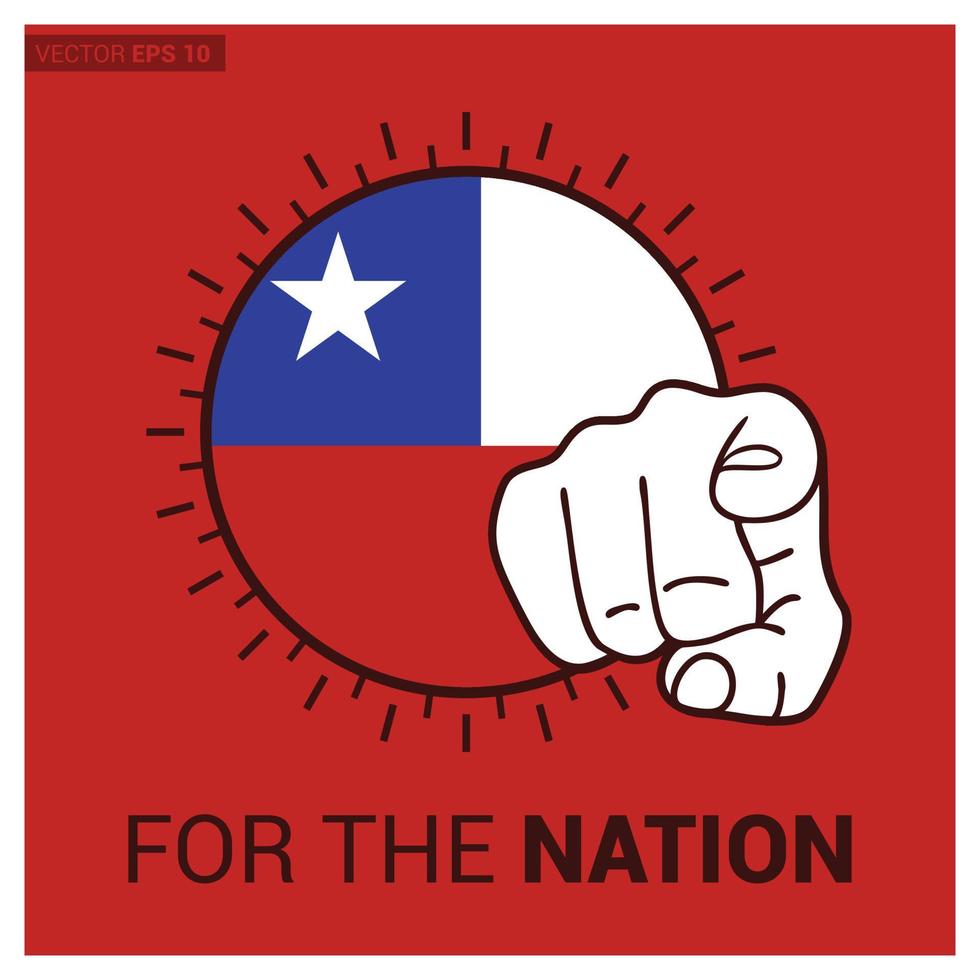Country flag for nation with creative design vector