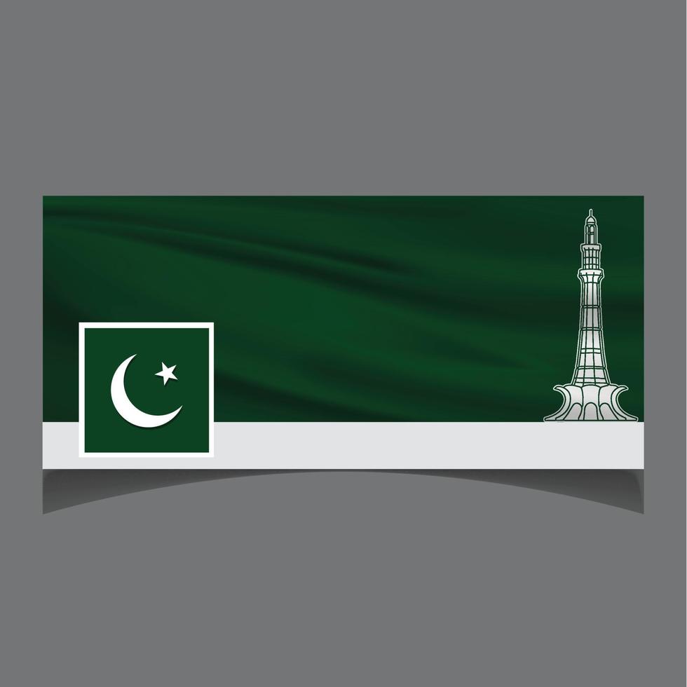 vector de diseño de portada de redes sociales del día de la independencia de pakistán