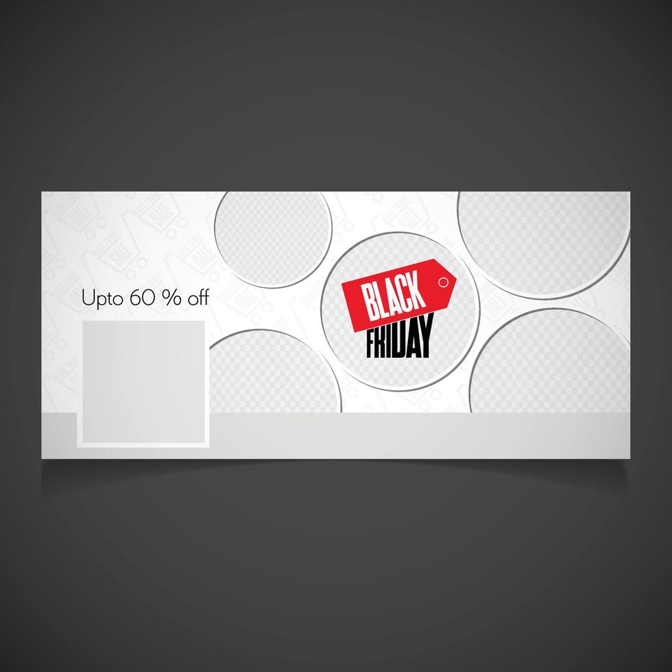 Black Friday sale card design vector